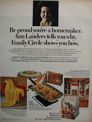 Ann Landers Proud You Are Homemaker Ad. 1968