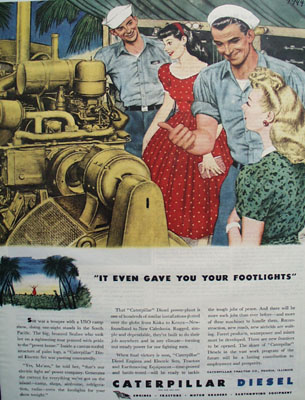 Caterpillar Diesel Gave You Footlights Ad 1944