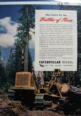 Caterpillar Battles of Peace Ad 1945