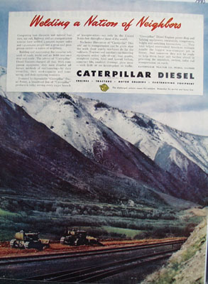 Caterpillar Welding A Nation of Neighbors Ad 1945