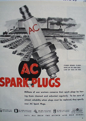 AC Spark Plugs Clean Spark Plugs Save Ad 1944