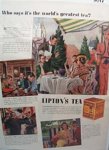 Lipton Tea Ad World's Greatest 1938