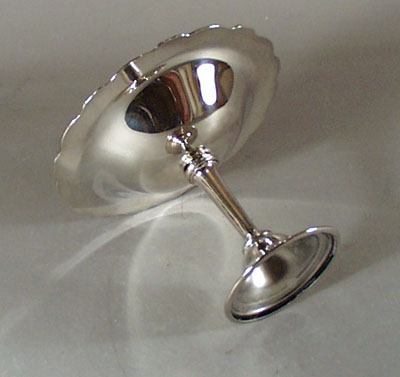 Silverplate compote with elegant design