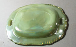Summitt Glass Iridescent Jadite Small Tray