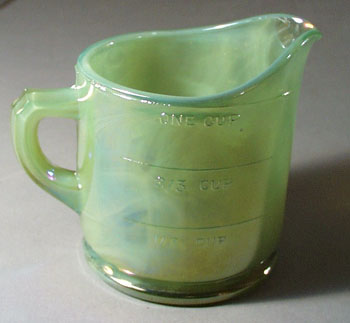 Summitt Glass Jadite Iridescent Measuring Cup