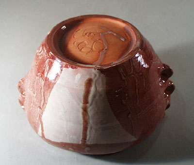 Art Pottery vase with drip glaze design