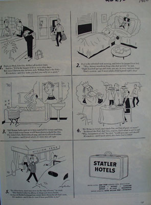 Statler Hotels And Professor Paul Ad 1950