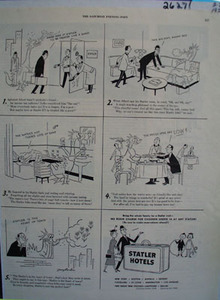 Statler Hotels And Agitated Albert Ad 1954