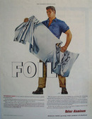 Kaiser Aluminum Man Holding Aluminum Foil Ad 1954