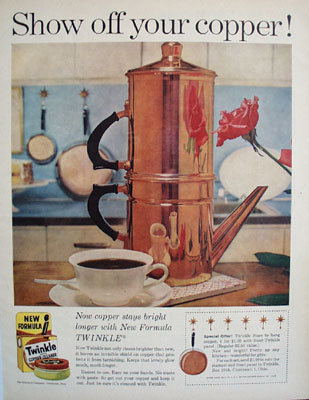Twinkle Copper Cleaner Show Off Your Copper Ad 1960
