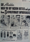 Aladdin Vacuum Bottles New Standard Ad 1954