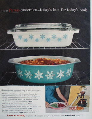 Pyrex Casserole Todays Look for Todays Cook Ad 1959