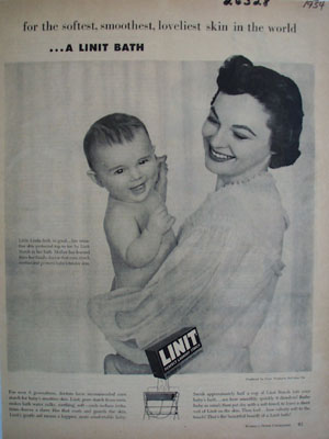 Linit Starch For a Linit Bath Ad 1954