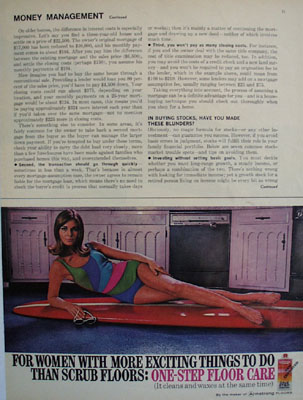 One Step Wax Woman On Surfboard Ad 1967
