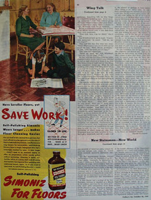 Simoniz Boy And Girl On Floor Ad 1945