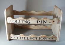 Rolling Pin Collection Shelf. Newer wood