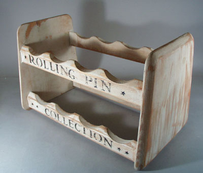 Rolling Pin Collection Shelf. Newer wood
