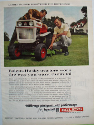 Bolens Tractors And Arnold Palmer Ad 1968