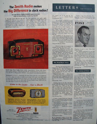Zenith Radios Big Difference In Clock Radios Ad 1954
