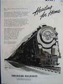 American Railroads Heading For Home Ad 1945