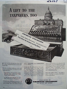 American Railroads Lift to Taxpayers Ad 1944