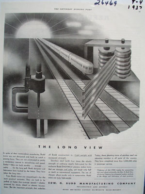 Edw G Budd The Long View Ad 1937