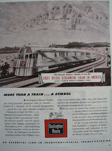 Burlington Route A Symbol More Than A Train Ad 1944