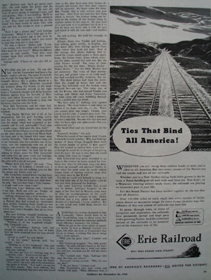 Erie Railroad Ties That Bind All America Ad 1944