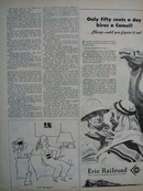 Erie Railroad 50 Cents Day Hires Camel Ad 1945