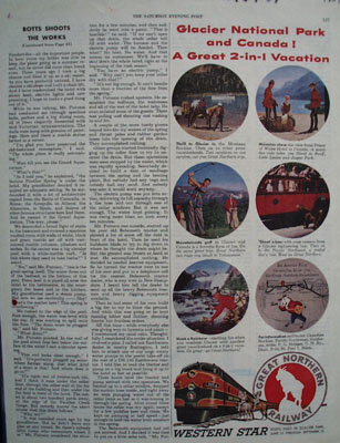 Great Northern RR Glacier National Park Ad 1954