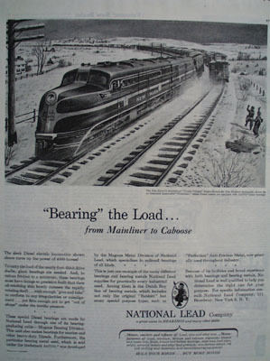 National Lead Bearing The Load Ad 1945