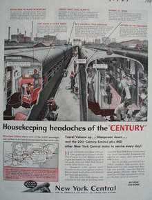 New York Central Housekeeping Headaches Ad 1944