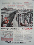 New York Central Housekeeping Headaches Ad 1944