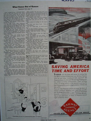 Railway Express Saving Time And Effort Ad 1944
