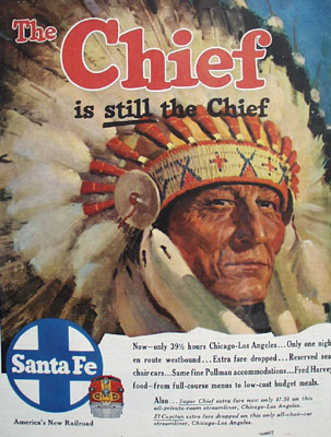 Santa Fe Chief Is Still The Chief Ad 1954
