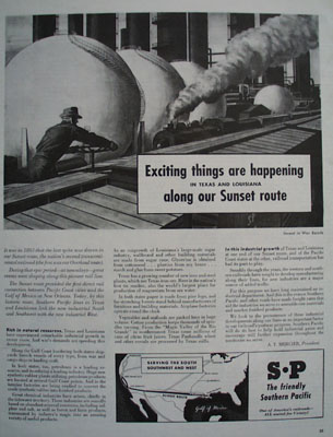 Southern Pacific Exciting Things Happen Ad 1944