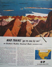 Southern Pacific War Trains Ad 1945