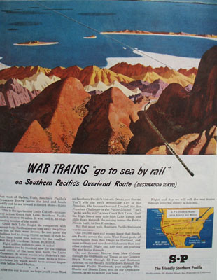 Southern Pacific War Trains Ad 1945