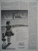 Texas Ad Pacific Railway Faith Ad 1954