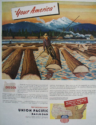 Union Pacific Railroad Your America Ad 1945