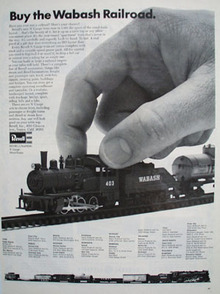 Wabash Railroad Revell Train Set Ad 1968