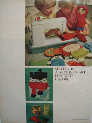 Sewing Is Mothers Art Ad 1965