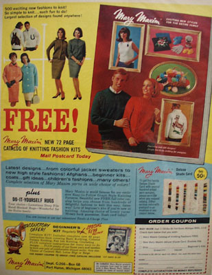 Mary Maxim Catalog Knitting Fashion Kits Ad 1967