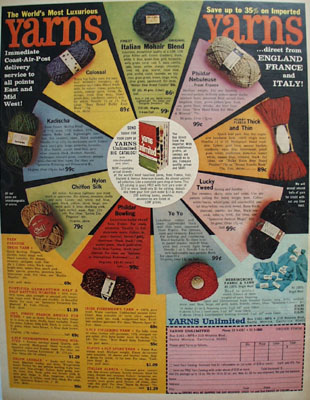 Yarns Unlimited Worlds Most Luxurious Ad 1967