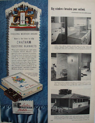Chatham Electric Blankets Freezing Weather Ad 1951