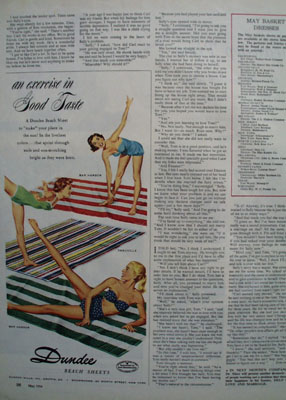 Dundee Beach Sheets Good Taste Ad 1954
