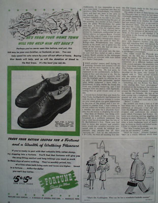 Fortune Shoes A Wealth Of Walking Pleasure Ad 1944