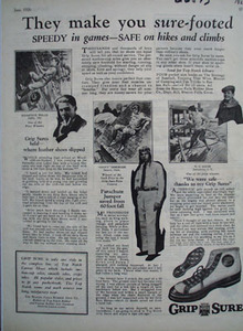 Grip Sure Make You Sure Footed Ad 1926