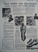 Grip Sure Make You Sure Footed Ad 1926