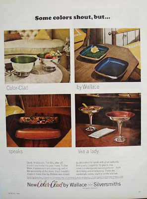 Wallace Silverware Some Colors Shout Ad 1966